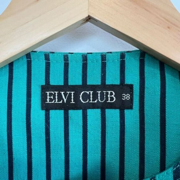 Vintage Elvi Club Women’s 38 US Green Button Down Blazer Midi Dress Workwear - Picture 11 of 13